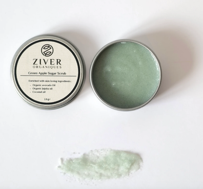 Ziver Organiques - Green Apple Sugar Lip Scrub 15gr - XQ