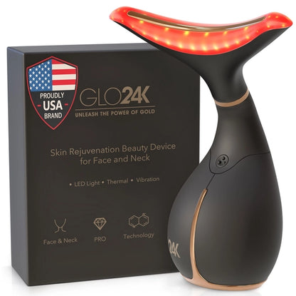 GLO24K Skin Rejuvenation Led Beauty Device Neck Face 1pc - XQ