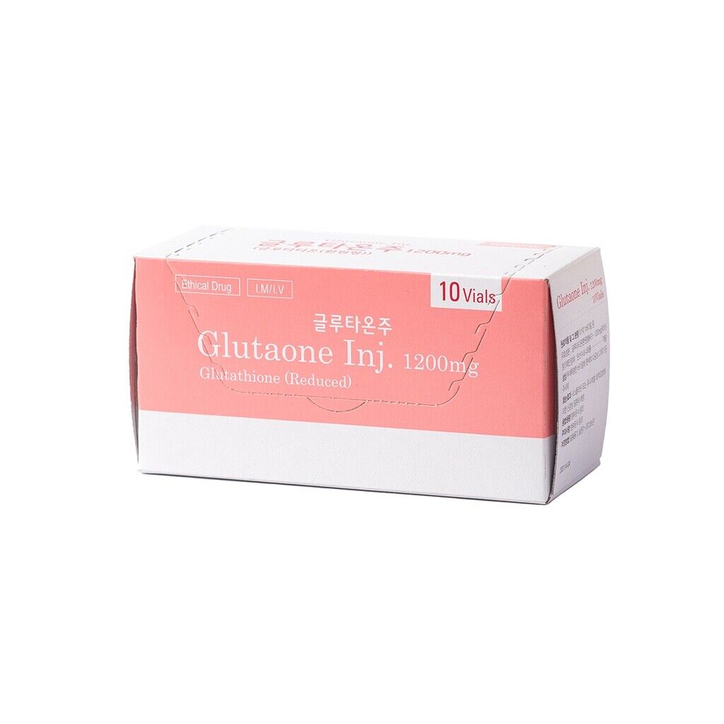 GLUTATHIONE / GLUTAONE - SKIN WHITENING  1200MG X 10 VIALS - USA SELLER exp 2008