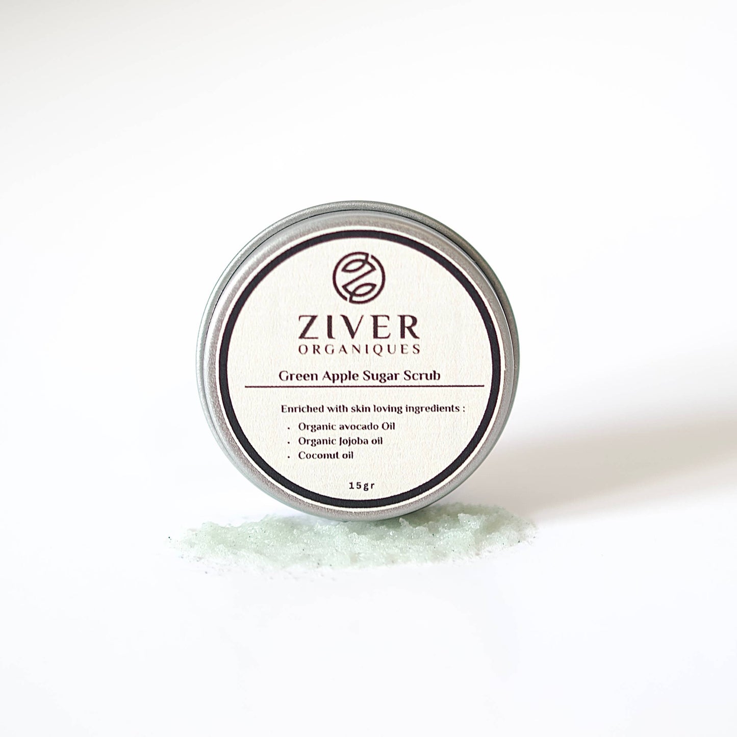 Ziver Organiques - Green Apple Sugar Lip Scrub 15gr - XQ