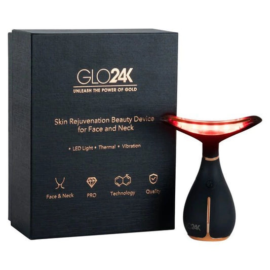 GLO24K Skin Rejuvenation Led Beauty Device Neck Face 1pc - XQ