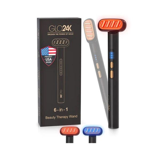 GLO24K 6-in-1 Beauty Therapy Wand 1pc - XQ