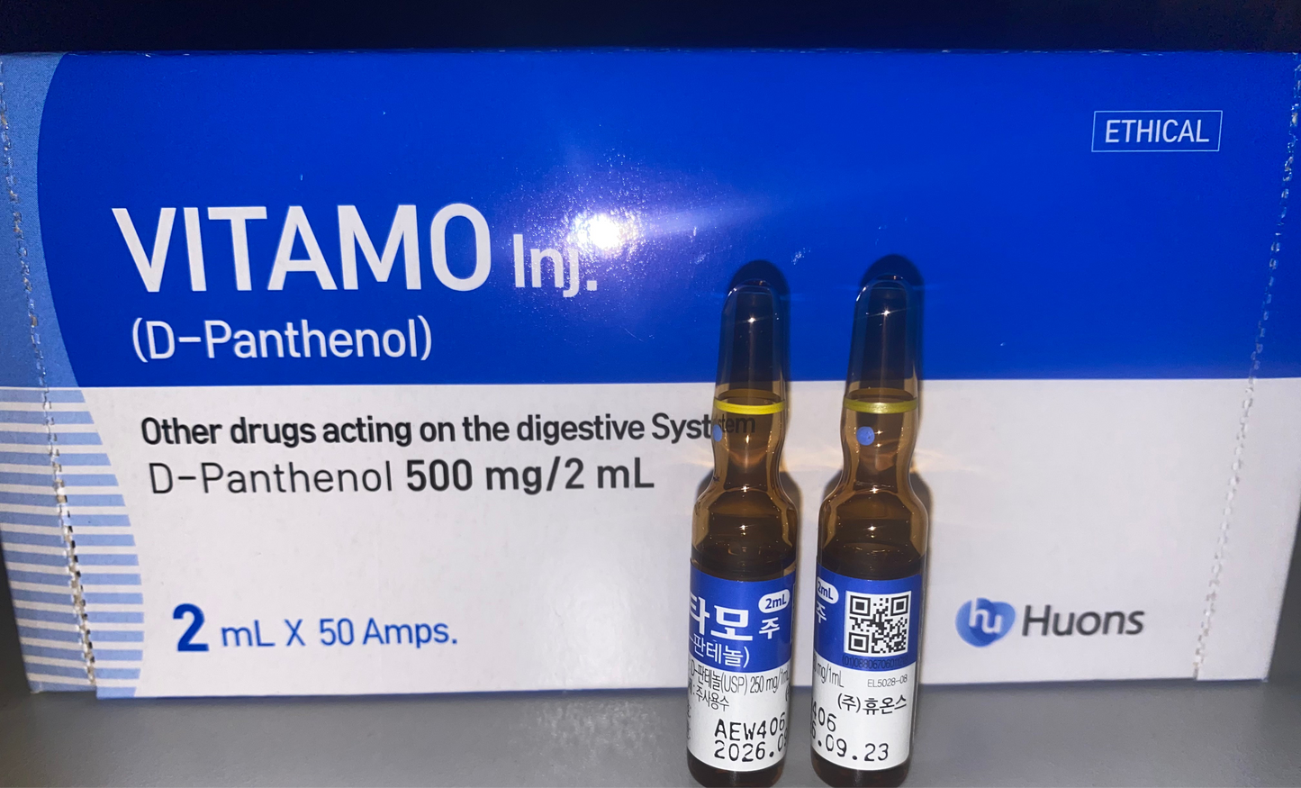 VITAMO Vitamin B5 D-Panthenol 500mg - XQ