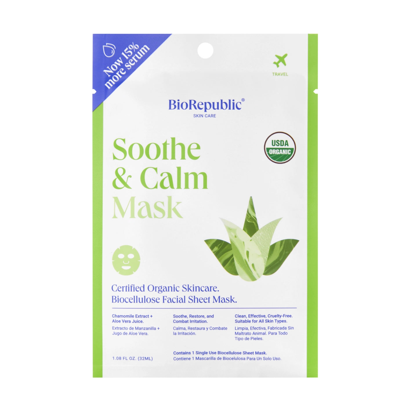 BioRepublic’s Soothe and Calm Organic Facial Sheet Mask