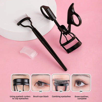 Stainless Steel Eyelash Comb & Curler Combo - XQ-Shop