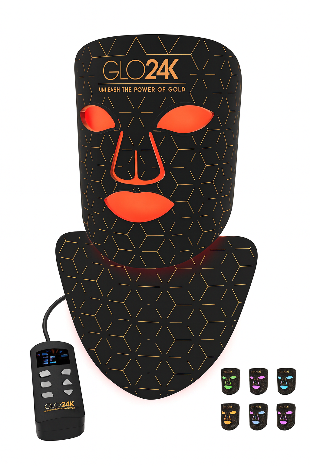 GLO24K 7 Color LED Photon Rejuvenation Super Mask Red Light 1Xq-VIP GLO24K 7 Color LED Photon Rejuvenation Super Mask Red Light