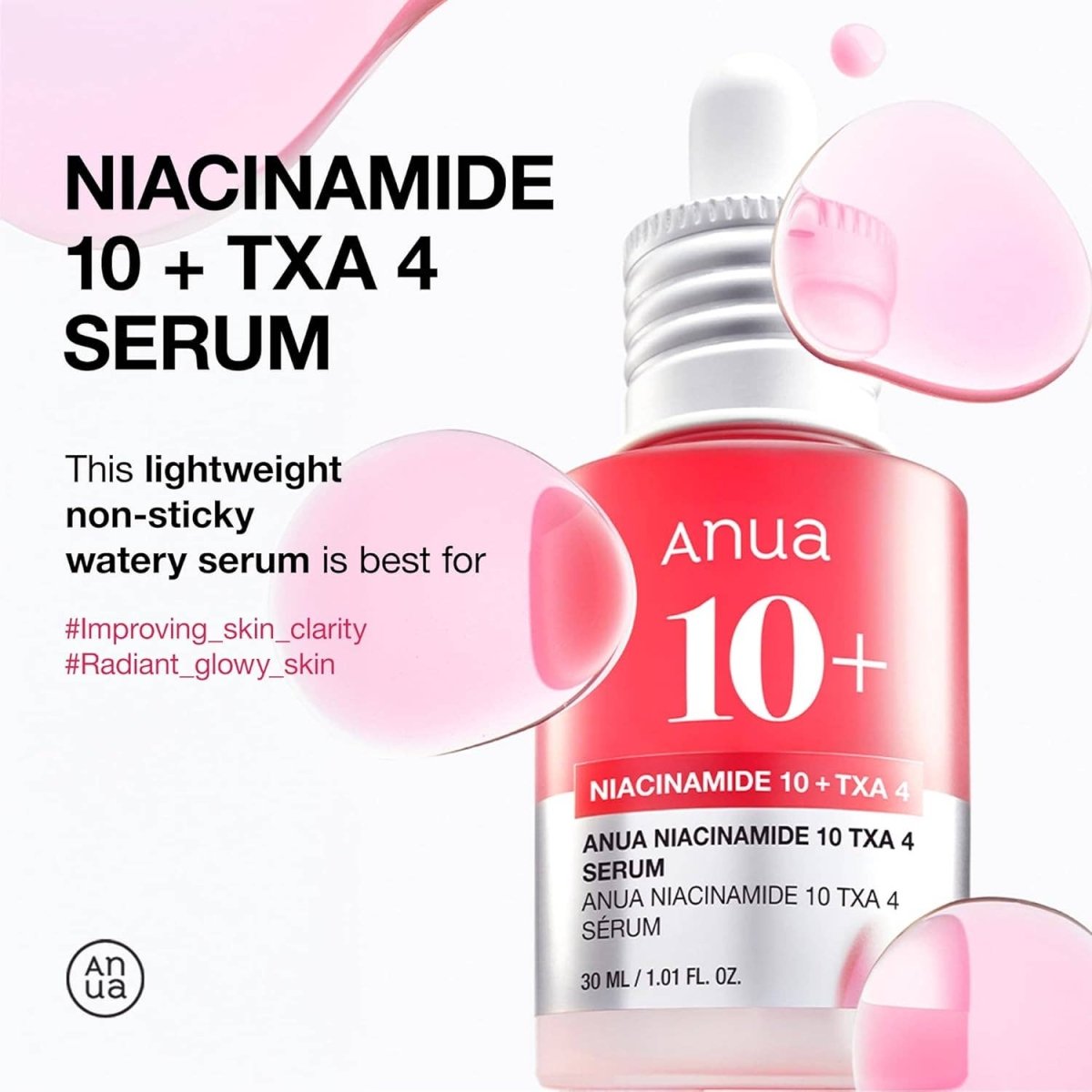 Anua - 10% Niacinamide+ 4% Tranexamic Acid Serum (30ml /1.01 fl.oz.) 4Xq-VIP Anua - 10% Niacinamide+ 4% Tranexamic Acid Serum (30ml /1.01 fl.oz.) - Image 4