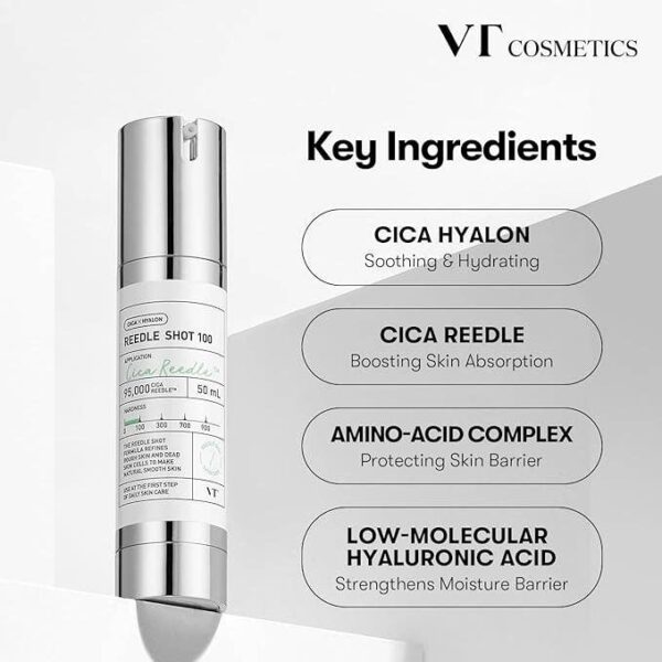 VT COSMETICS - CICA Reedle Shot 100 Essence 50ml 1.69 fl oz - Image 3
