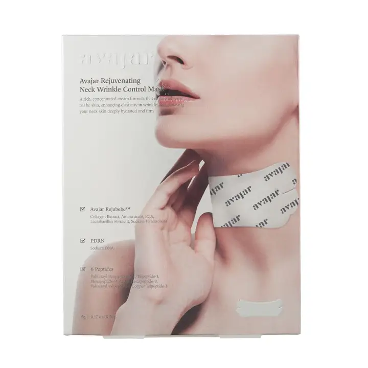 AVAJAR Rejuvenating Neck Wrinkle Control Mask 5 Sheets 1Xq-VIP AVAJAR Rejuvenating Neck Wrinkle Control Mask 5 Sheets