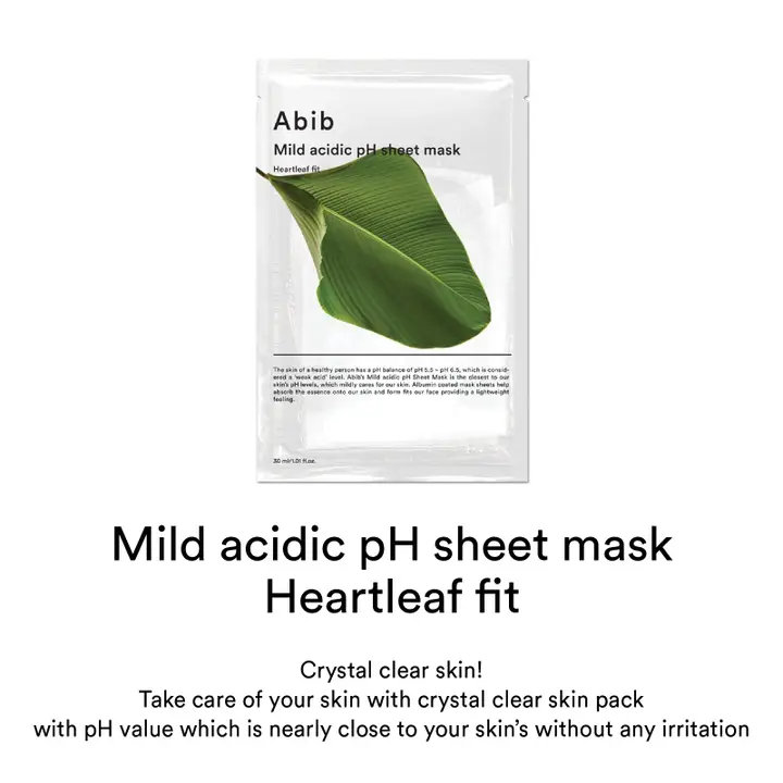 ABIB Mild acidic pH sheet mask Heartleaf Fit 10 Sheets Xq-VIP
