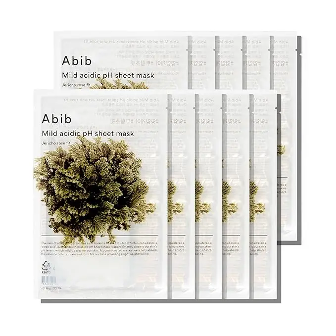ABIB Mild acidic pH sheet mask Jericho fit 10 Sheets 1Xq-VIP ABIB Mild acidic pH sheet mask Jericho fit 10 Sheets