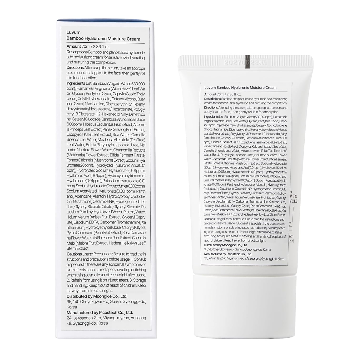 Luvum - Bamboo Hyaluronic Moisture Cream 150ml 2Xq-VIP Luvum - Bamboo Hyaluronic Moisture Cream 150ml - Image 2