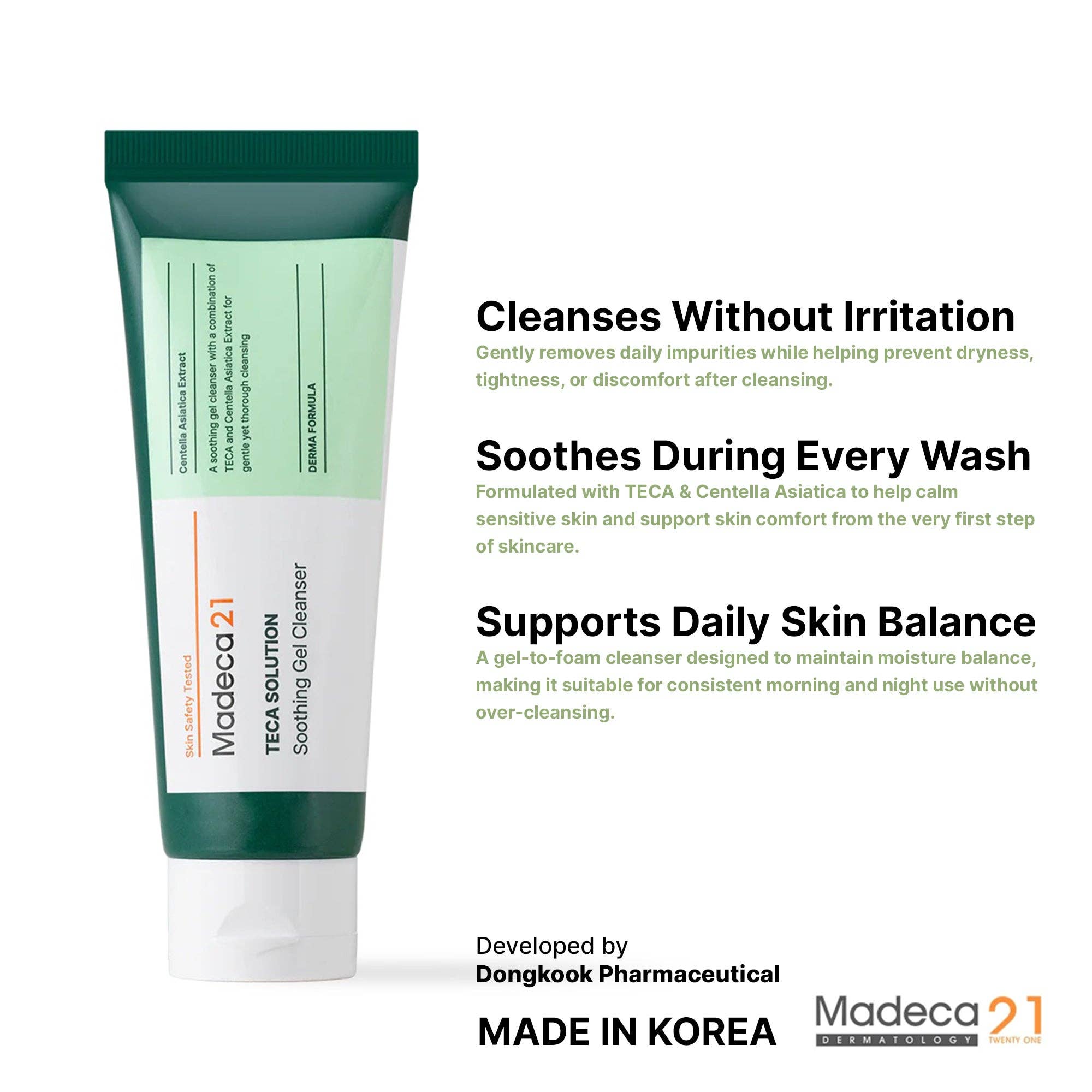 MADECA21 - TECA Solution Soothing Gel Cleanser 100ml - Image 3
