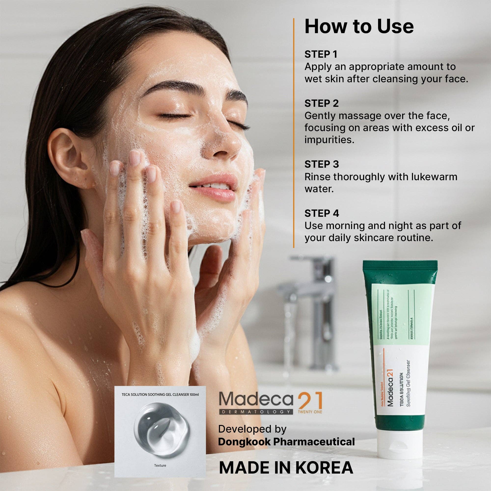MADECA21 - TECA Solution Soothing Gel Cleanser 100ml - Image 6